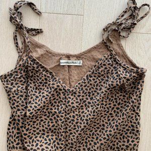 Abercrombie Leopard Print Tie-Strap Cami